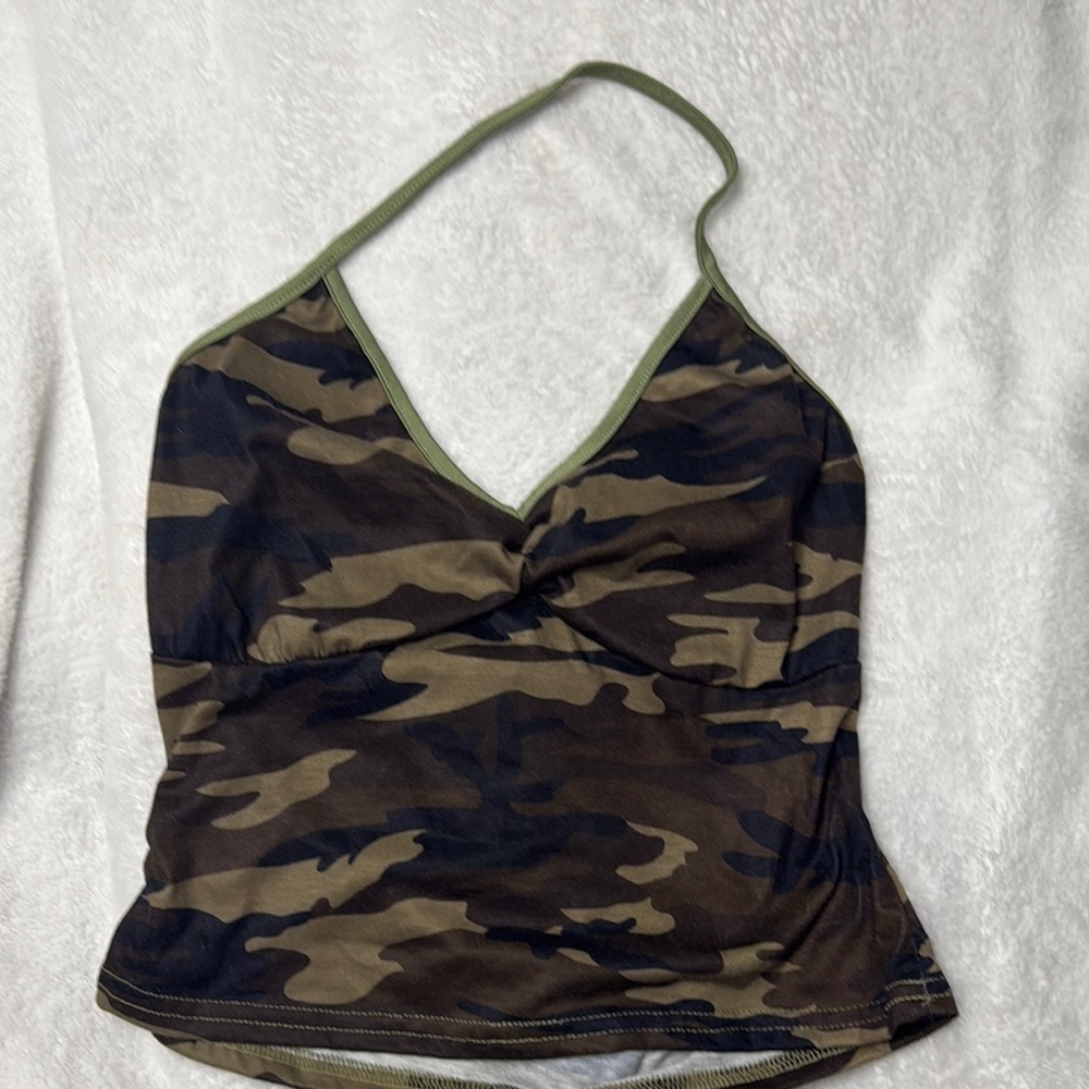 Camo Halter Top